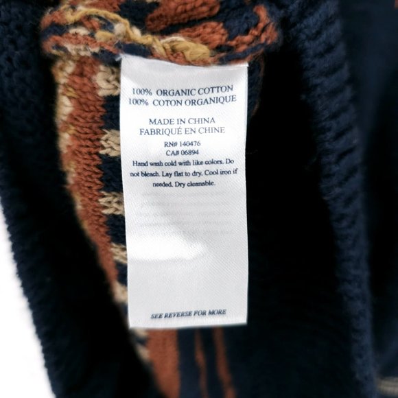 NWT FAHERTY Cardigan B. Yellowtail Wolf Mountain Southwestern Organic Cotton M L - Picture 8 of 9